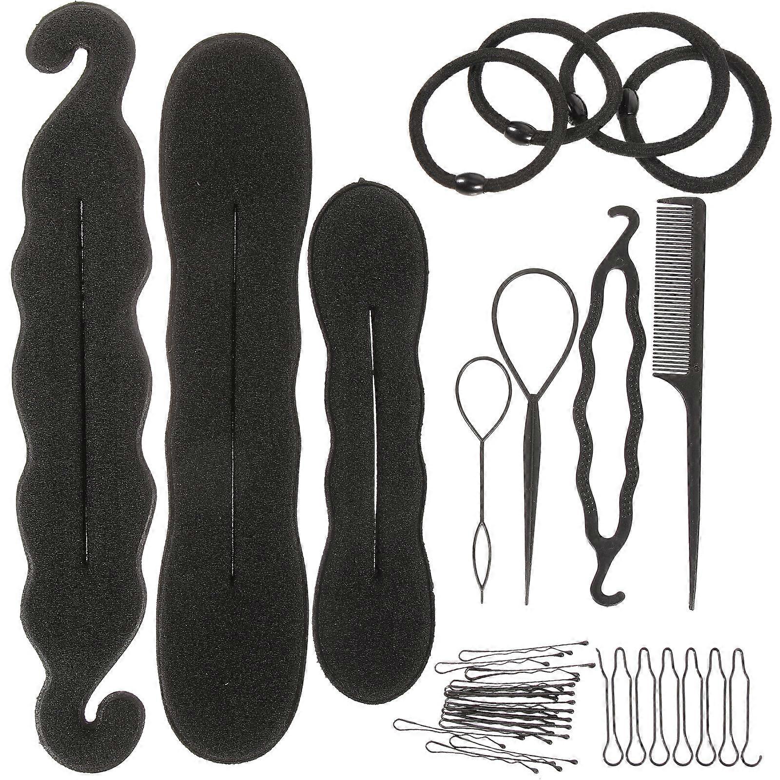 Lazy Hair Curler Bun Maker For Night Party Styling 1Set