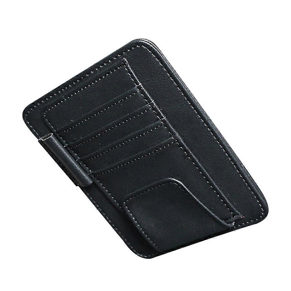 Visor Glasses Clips For Cars Practical Design Rectangular Durable PU Material Fine Stitching Drivers Car Owners 1Set