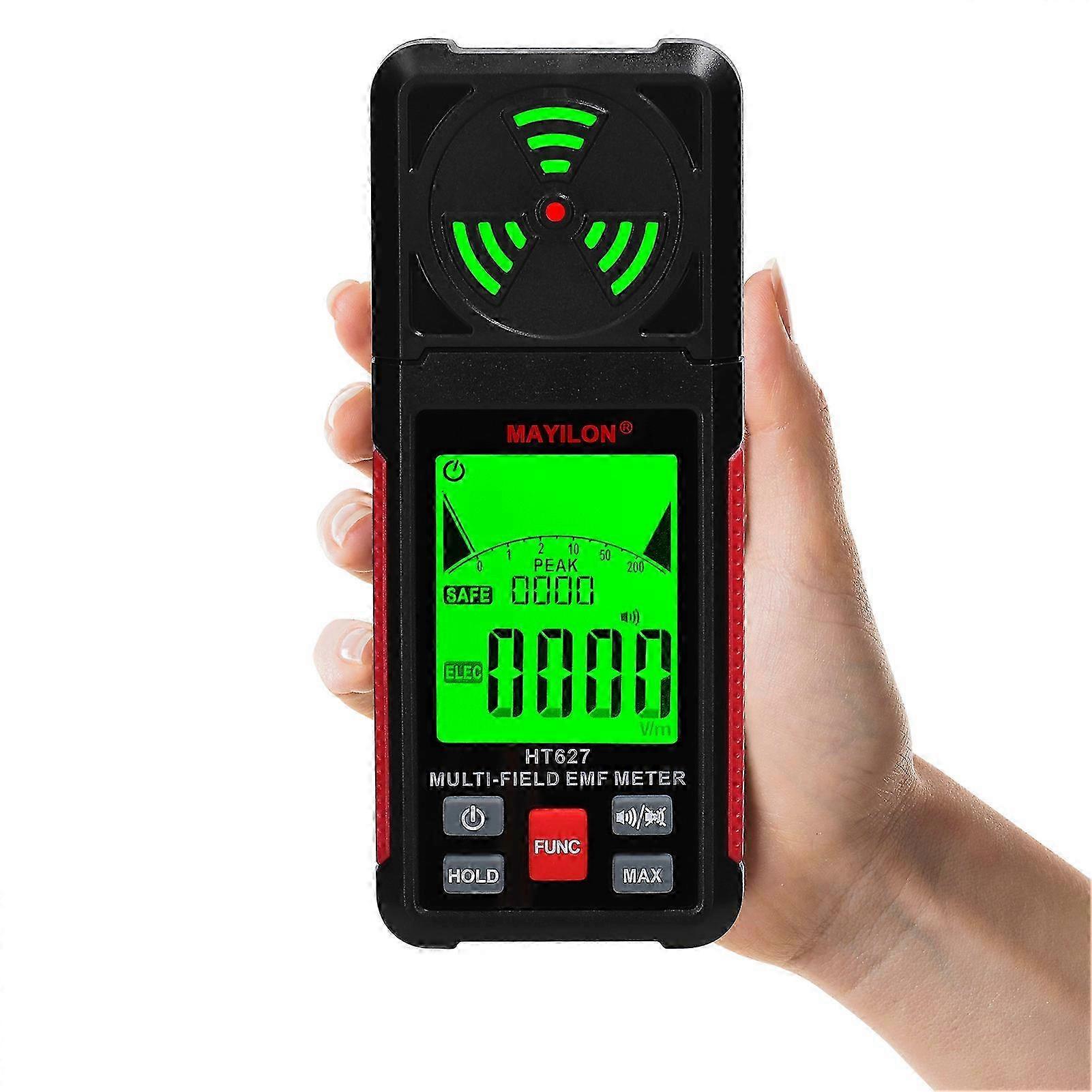 Handheld EMF Meter Portable Electromagnetic Radiation Detector Multi-functional Digital Electric Field Detector SZRH AC-