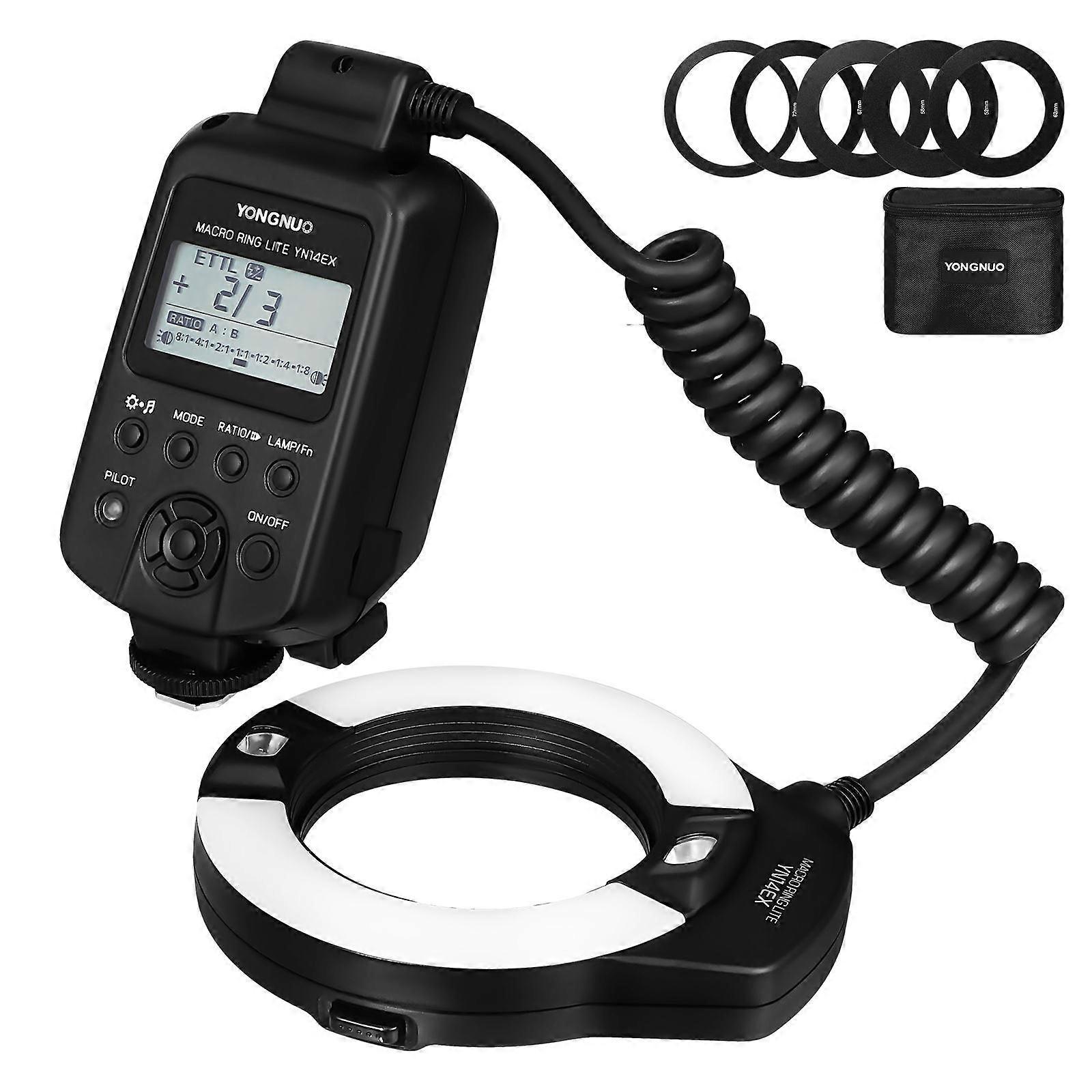 Ring Flash With Adapter Ring Yn14ex For Camera Ring Flash Macro Photography 1Set