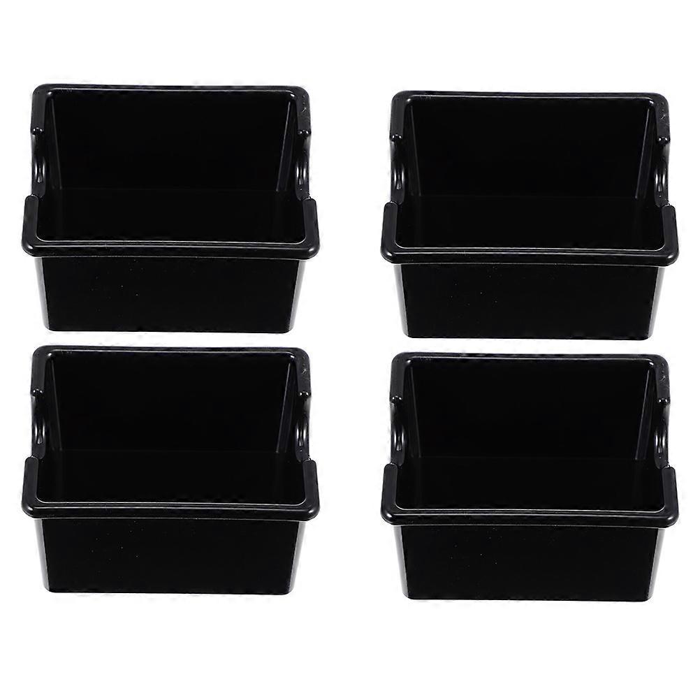 Black Acrylic Tea Box for Storage with Smooth Edges and High Hardness Perfect for Home or Coffee Bar Accessories 4pcs