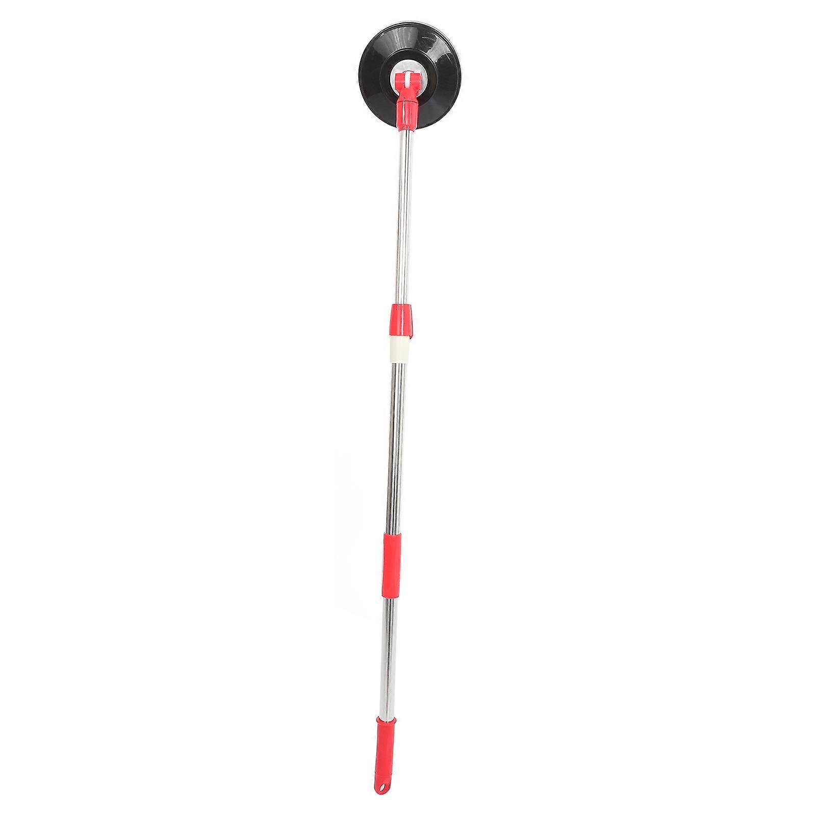 Telescopic Handle with 2pcs Replacement Refills Rotating Mop Stick Plastic Disc for Floor Cleaning Accessories in Red