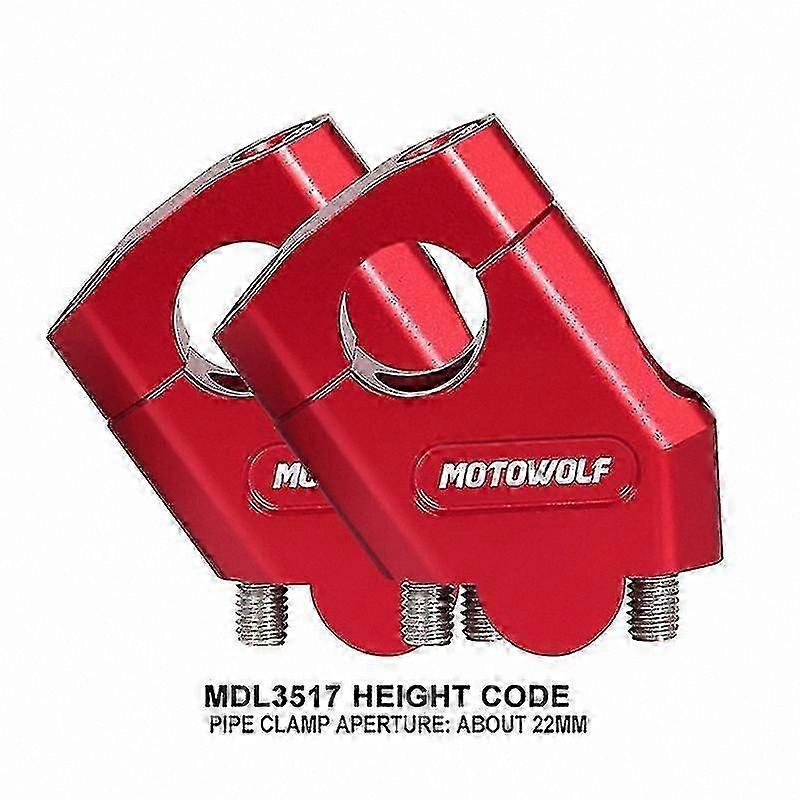 Handlebar Riser Bar Clamp Mount for Motorcycles - 22mm 28mm Height Adjustment Fit for Multiple Models