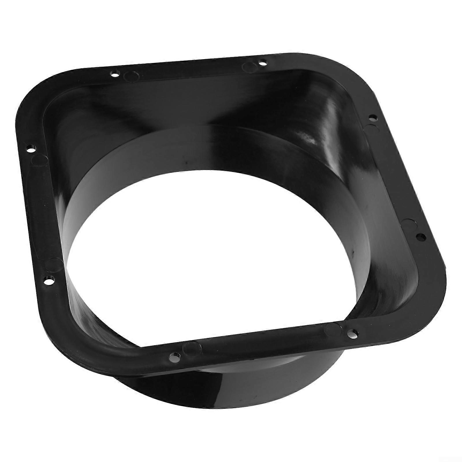 Square flange duct connector with hose connection, made of ABS material (160)