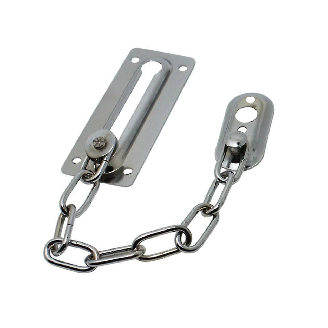 Door Chain Guard Door Lock Chain Extruded Chain Latch Lock Silver