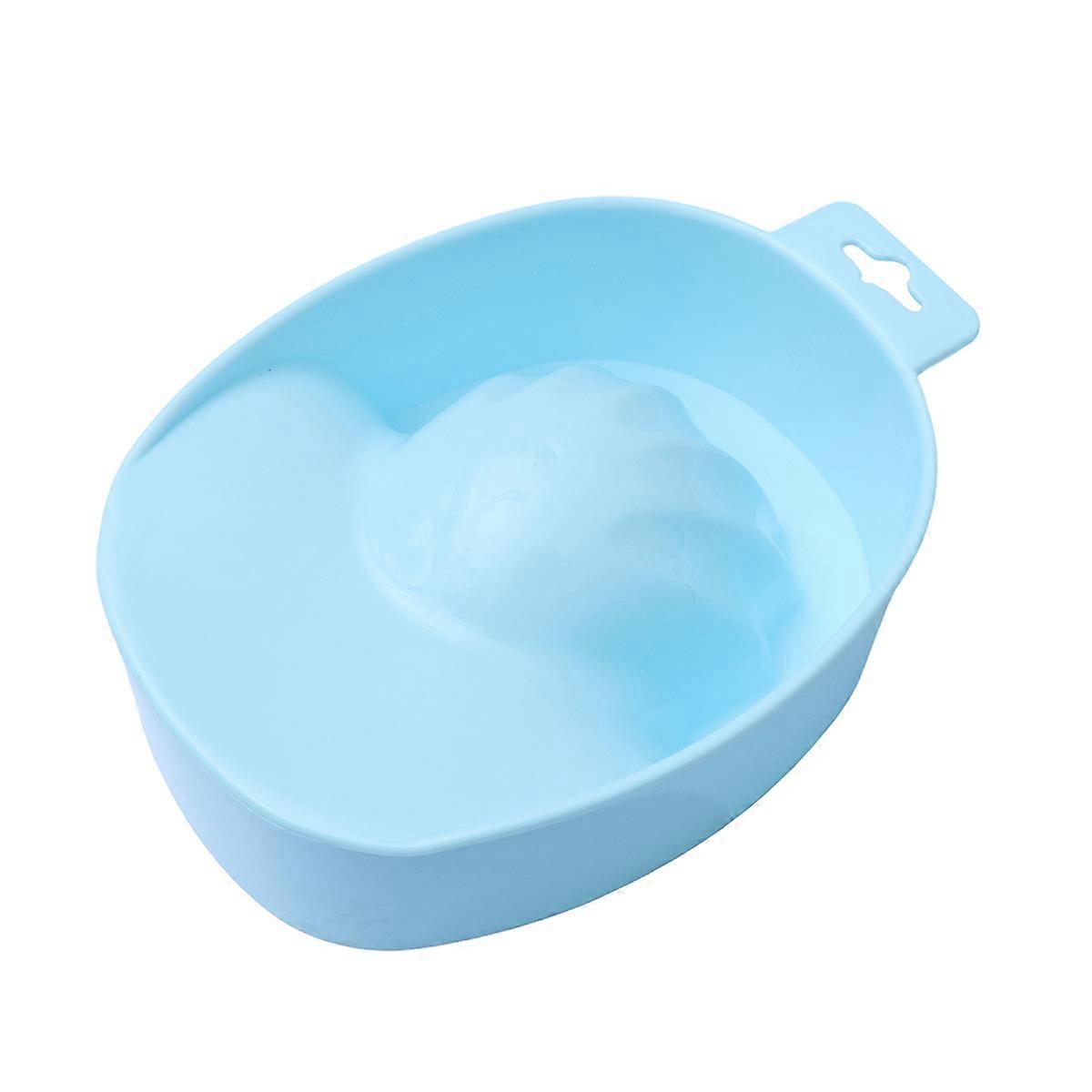 Blue Plastic Nail Soaking for Manicure at Home or Salon 1Pc -layer Rectangular