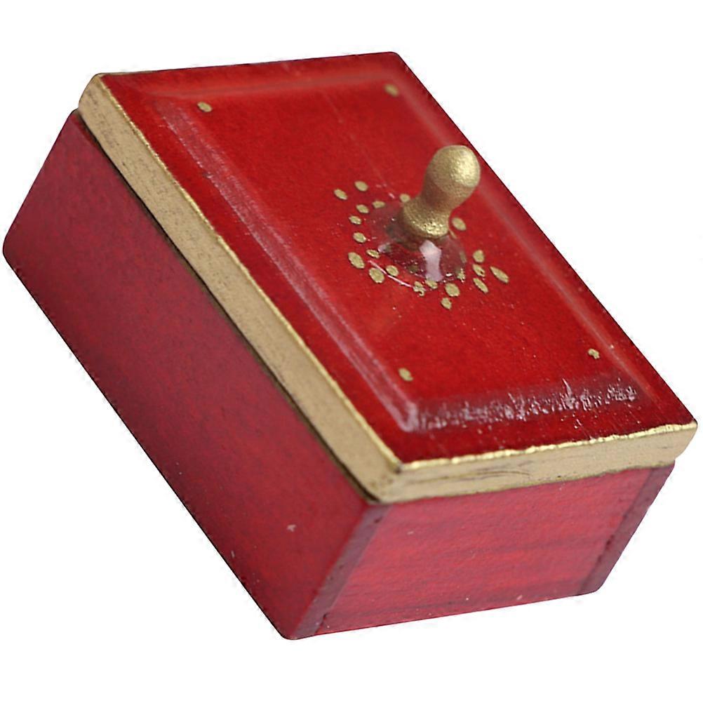 Mini Sewing Box Toy for Playing Made of Synthetic Material Red Color 3.5 x 2.5 x 1.5 Inches