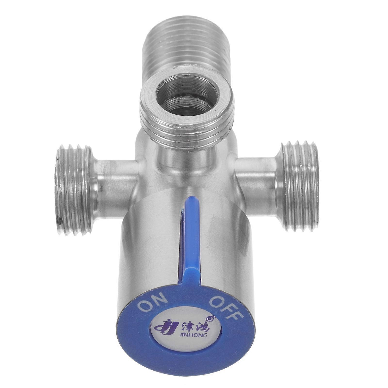 Toilet Angle Valve Stainless Steel Silver for Bathroom with Leakproof Design and Thickening Durability 1/2 Inch