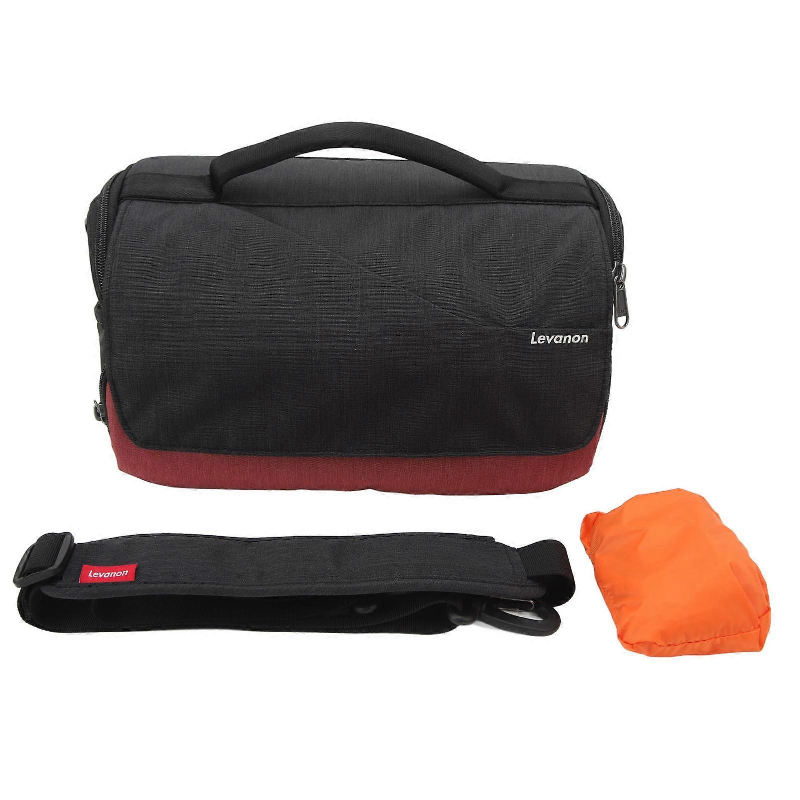 SLR Camera Bag Waterproof Padded Camera Bag Accommodate One Camera and Two Lenses for Nikon Z7 Z8 and Other Camera Brownish Red