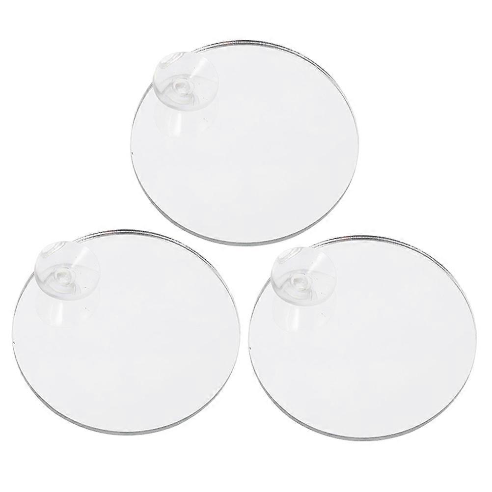 3pcs Fish Tank Mirror Set Acrylic Exercise Mirror with Suction Cups Compact Practical Betta Supply