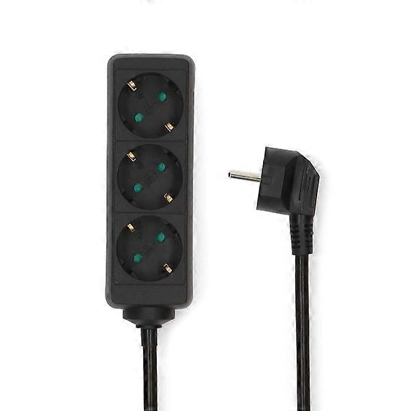 Extension Socket | Type F (CEE 7/7) | 3-way | 1.50 m | 3680 W | 16 A | Grounding Type: Side Contacts