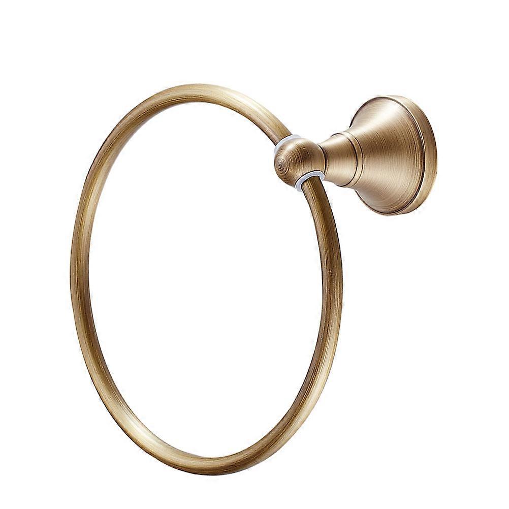 Golden Brass Round Towel Ring for Bathroom Use Durable and Elegant Design Fits Any Decor 2.5 Inch Diameter