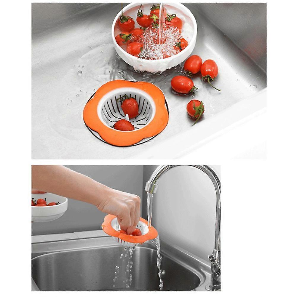 Drain For Sink Plastic Flower Shape Bathroom Use 11.5 X 4Cm Deodorant 1Pcs