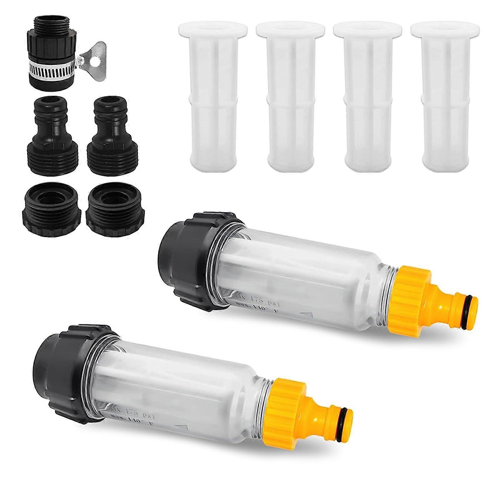 Garden Water Filter Set 2 3/4 Filter Garden with 5 Quick Adapters 4 Filter Cartridges