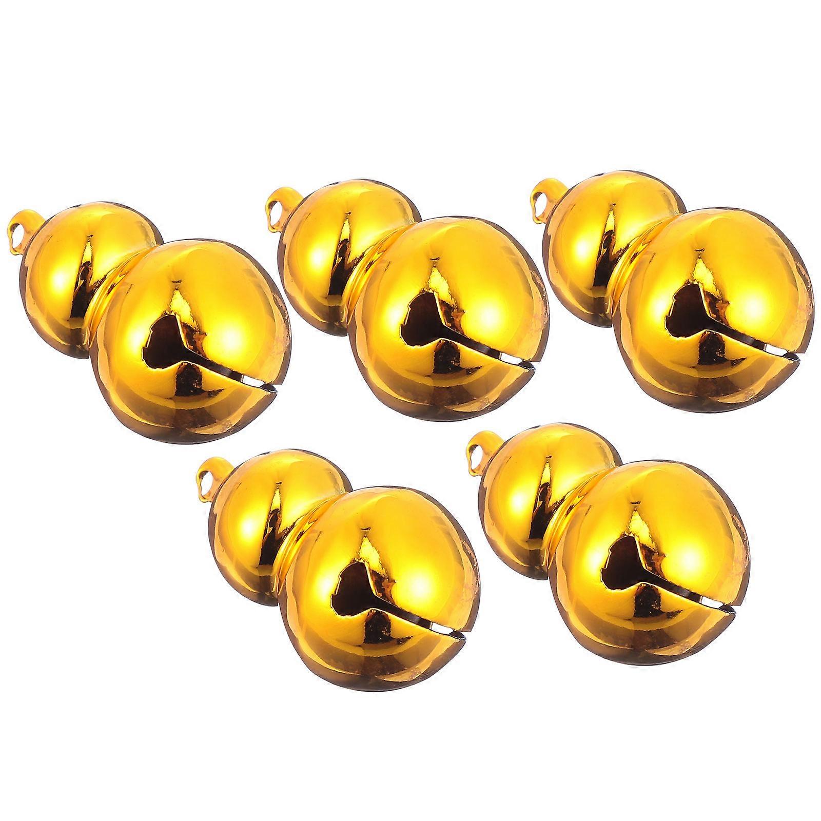 5pcs Gourd Shape Pet Bells Lightweight Pet Collar Charms for Training DIY Projects Holiday Decor