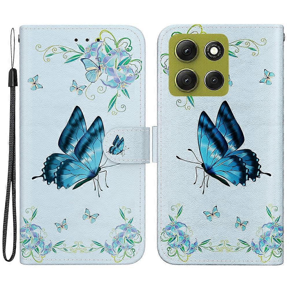 Compatible For Motorola Moto G86 5G Wallet Phone Case Anti-Drop Pattern Printing Leather Flip Cover with Strap