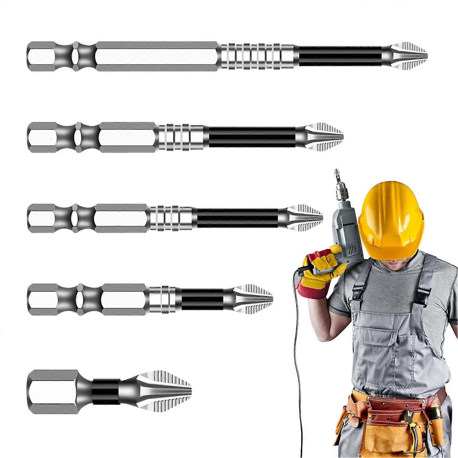 Electric Screwdriver Bits Set - 5 High Hardness Drill Accessories for Multi-Purpose Furniture Assembly Tools