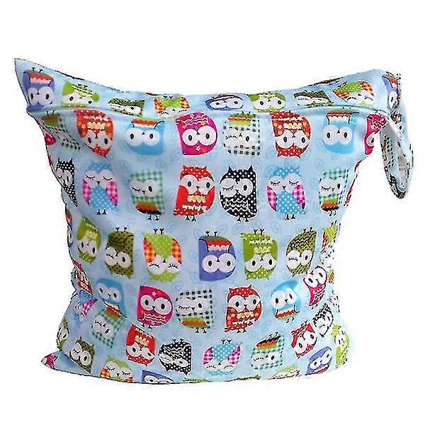 Colorful Owl Pattern Diaper and Nappy Bag
