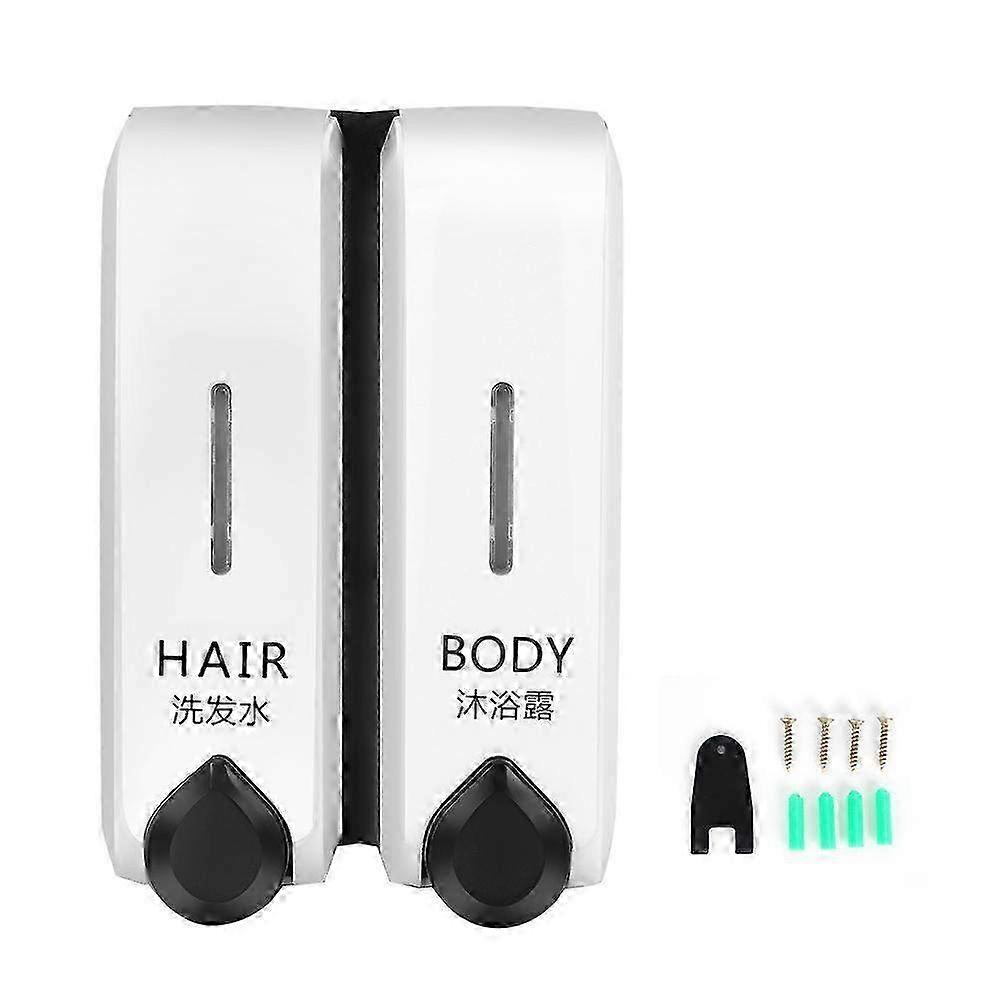 Wall Mounted Liquid Soap Dispenser with Double Heads - Elegant Soap Bottle for Bathroom & Washroom Essential