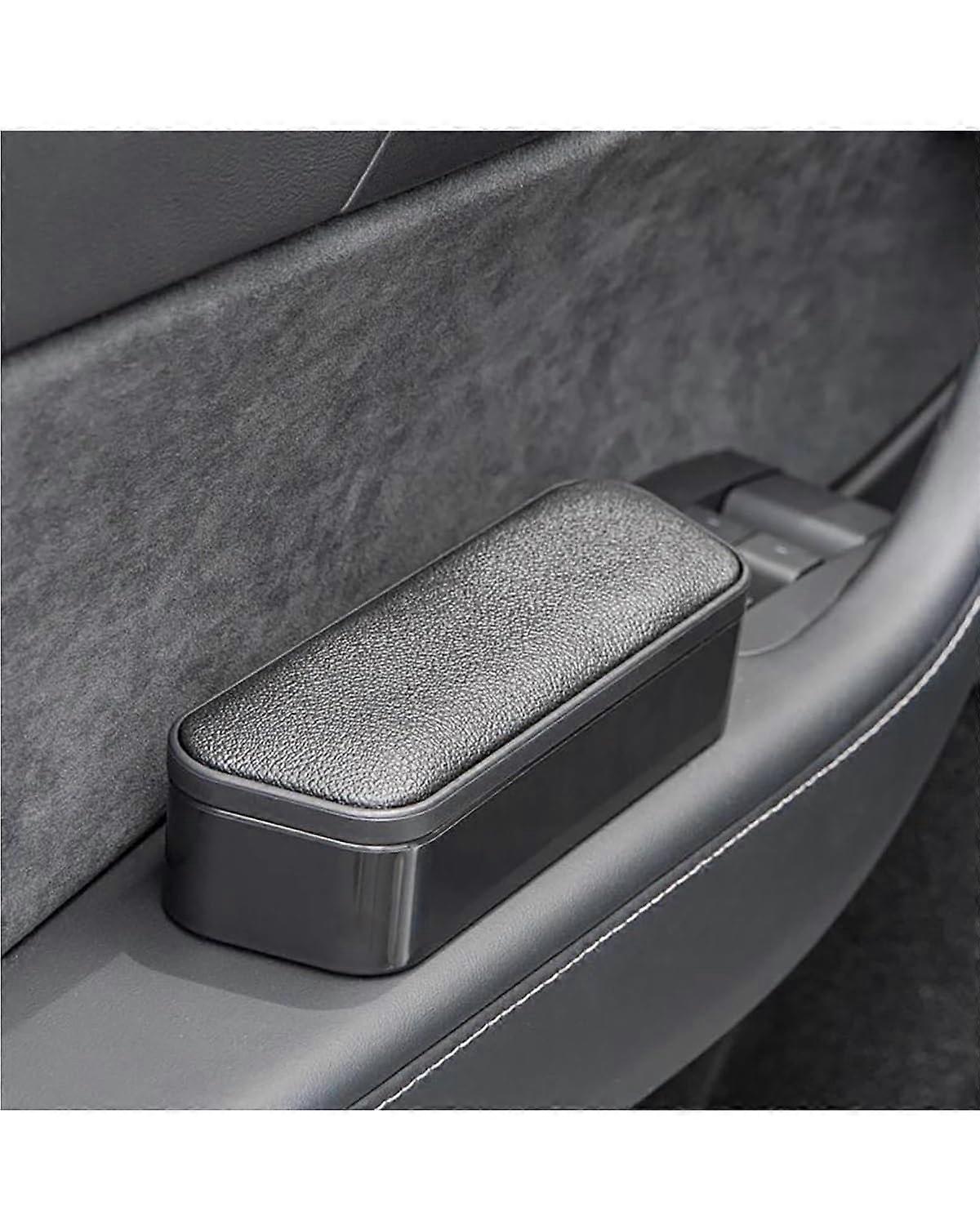 Center Armrest Car Armrest Left Right Door Storage Box Interior Lift Universal Height-Adjustable Armrest Black