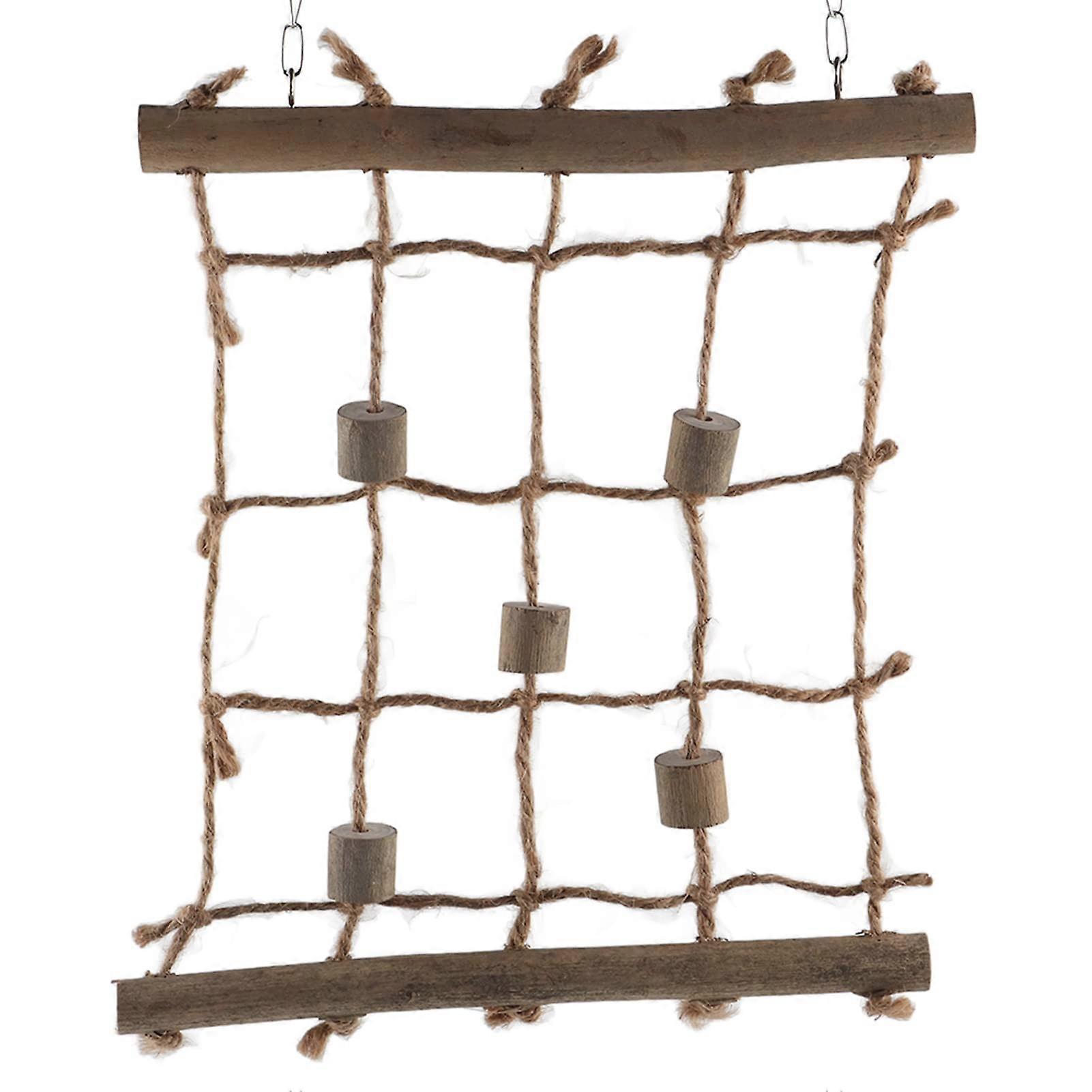 1 Piece Hemp Rope Bird Cage Parrot Toy, Climbing Ladder for Birds, Interactive and Fun Chew Toy for Parrots