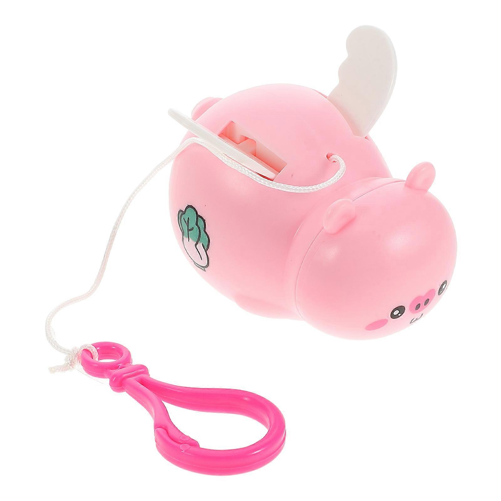 Pink Plastic Pull String keychain with Adorable Design for Decoration Use