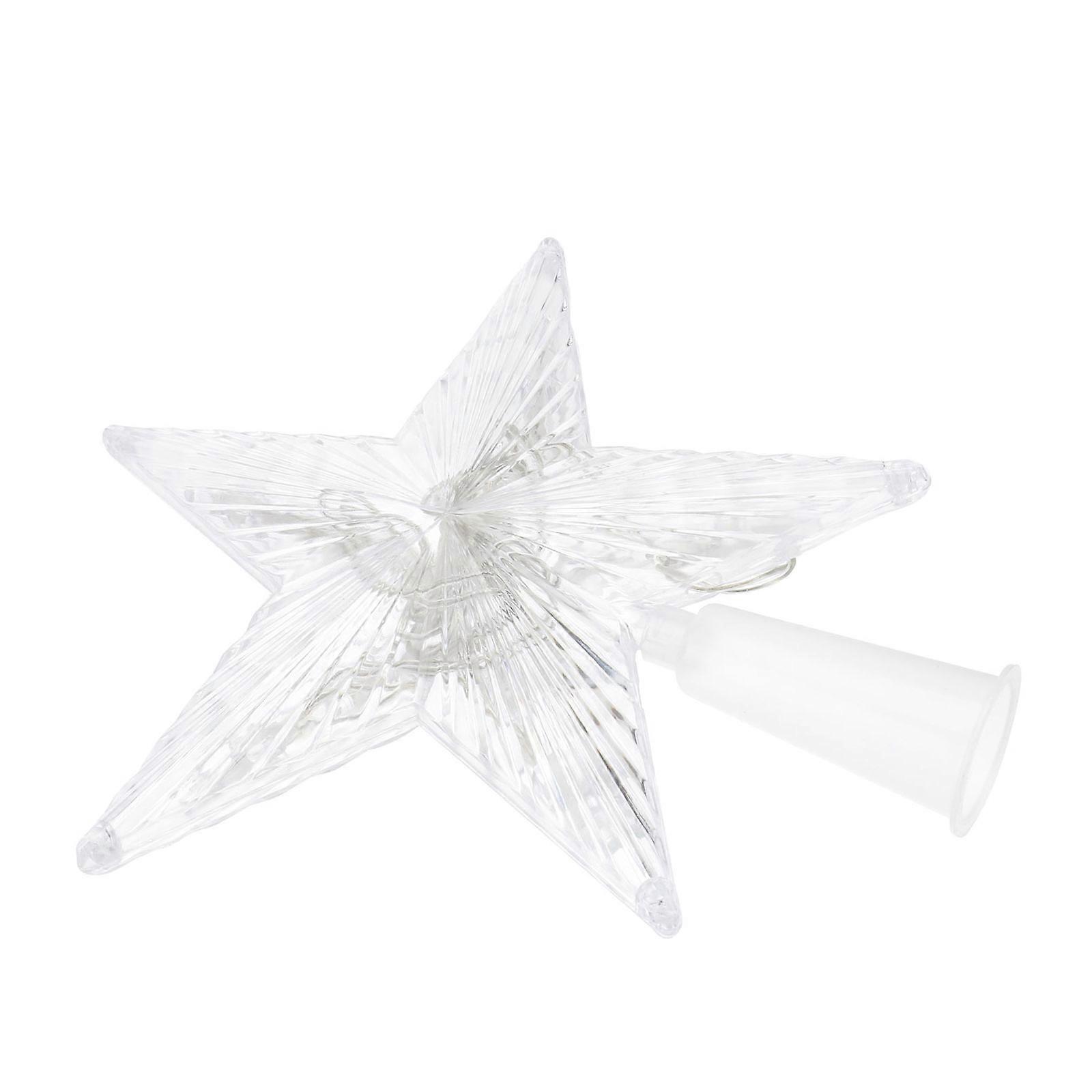 Led Christmas Tree Topper Star Light Emitting Tapered Tube Parties Family Decoration 18x20.5x4.2cm 1Pack