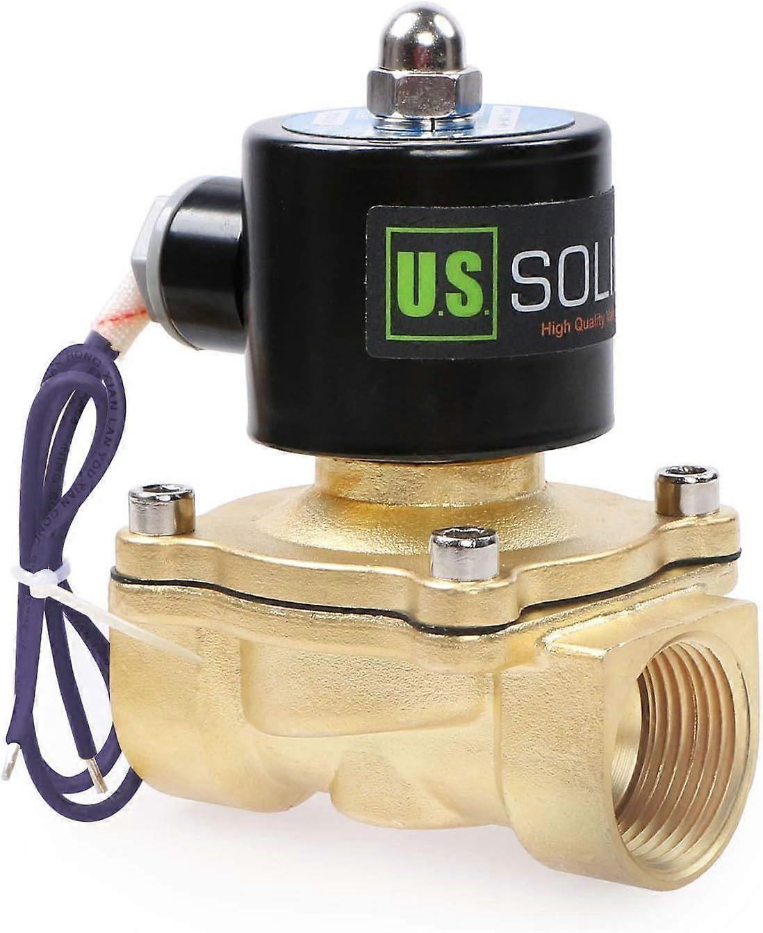 NPT Brass Electric Solenoid Valve 12V DC Normally Closed VITON (1 inch) 1 Inch