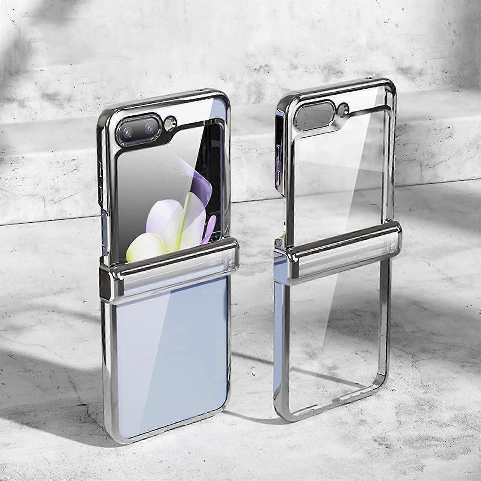 Case for Samsung Galaxy Z flip 5 5G 2023, Clear Slim Phone Case with Transparent Hard PC Back, Soft TPU Edges