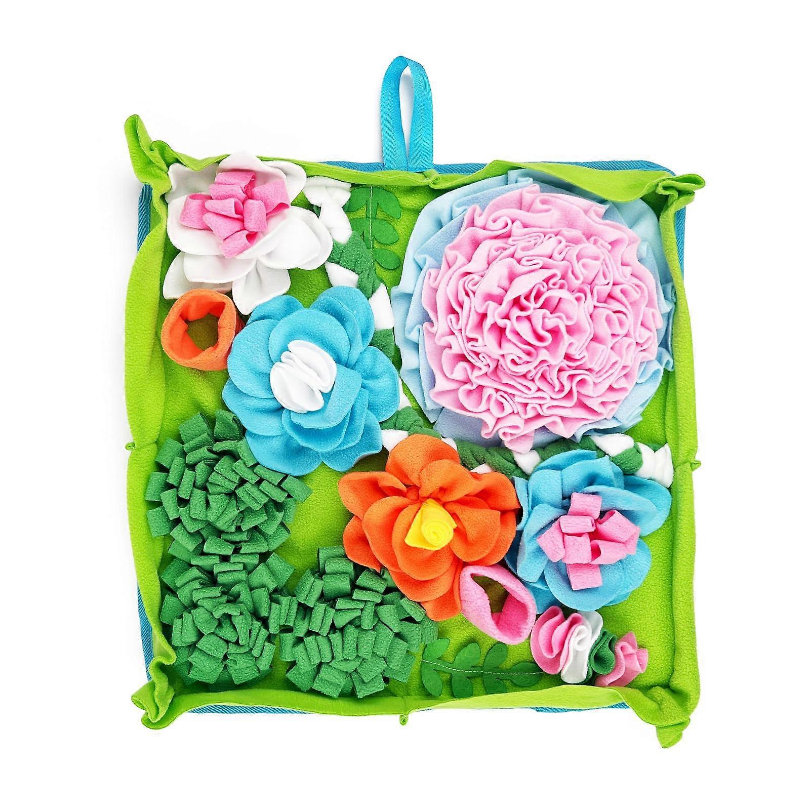 Schnüffelteppich Waschbar 50x50 cm Interaktive Futtermatte Reißfest Geruchstraining Spielzeug für Hunde