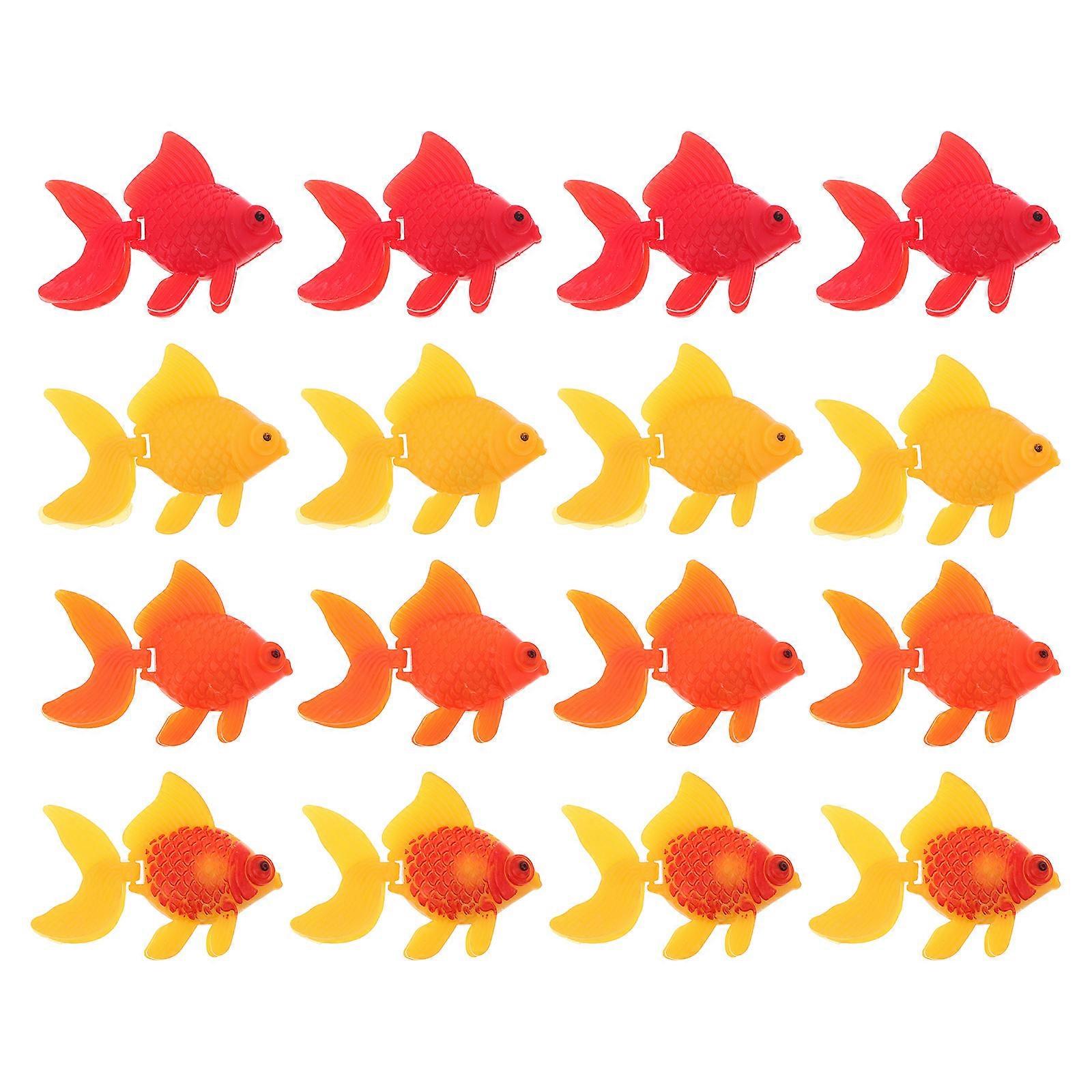 Artificial Floating Fish for Home Decoration in Assorted Colors 16pcs Plastic Fish Toy