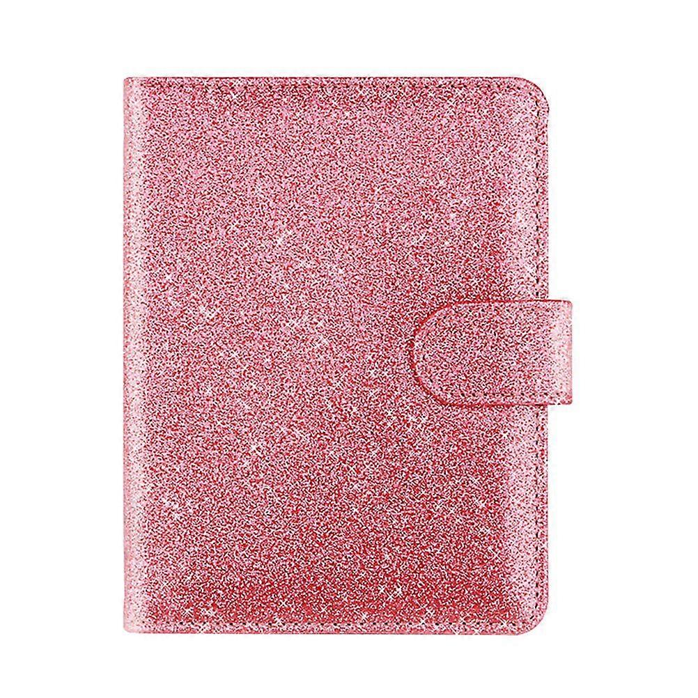 Pink PU Passport Holder MultiFunctional Travel Wallet with Magnetic Closure for Storage Use