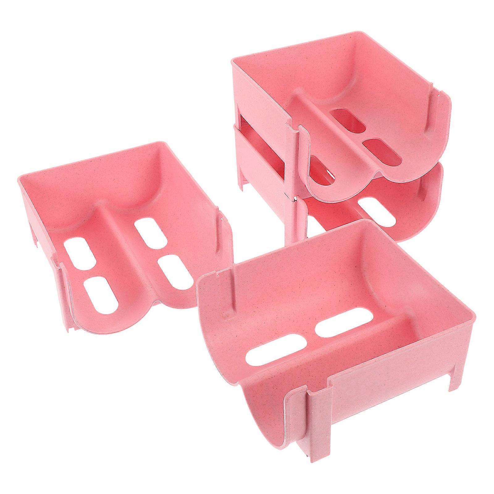 Soda Can Organizer Designed For Households 4Set In Pink Made From PP Material