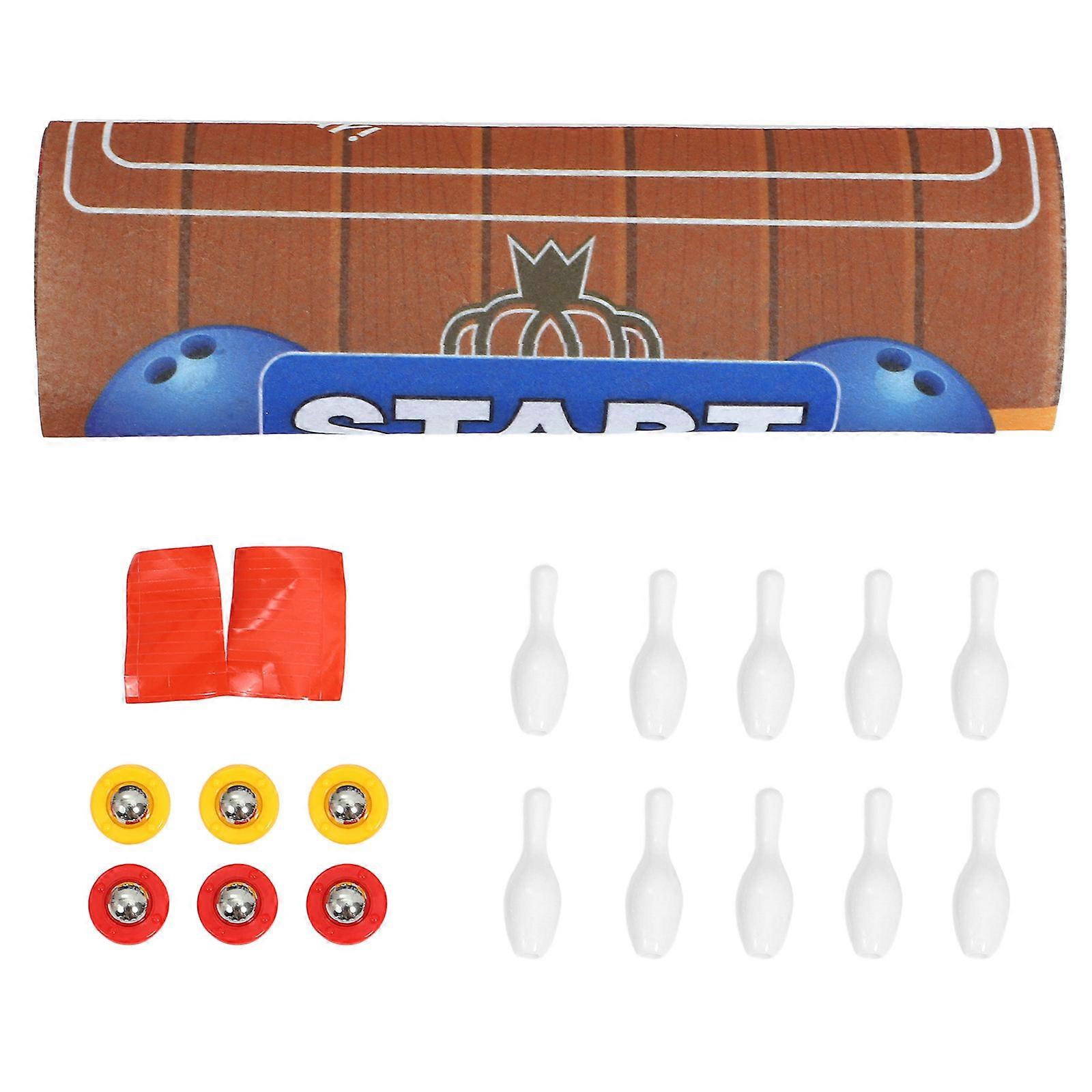 Tabletop Mini Bowling Sports Game For Families Assorted Color Indoor Activities 1 Set