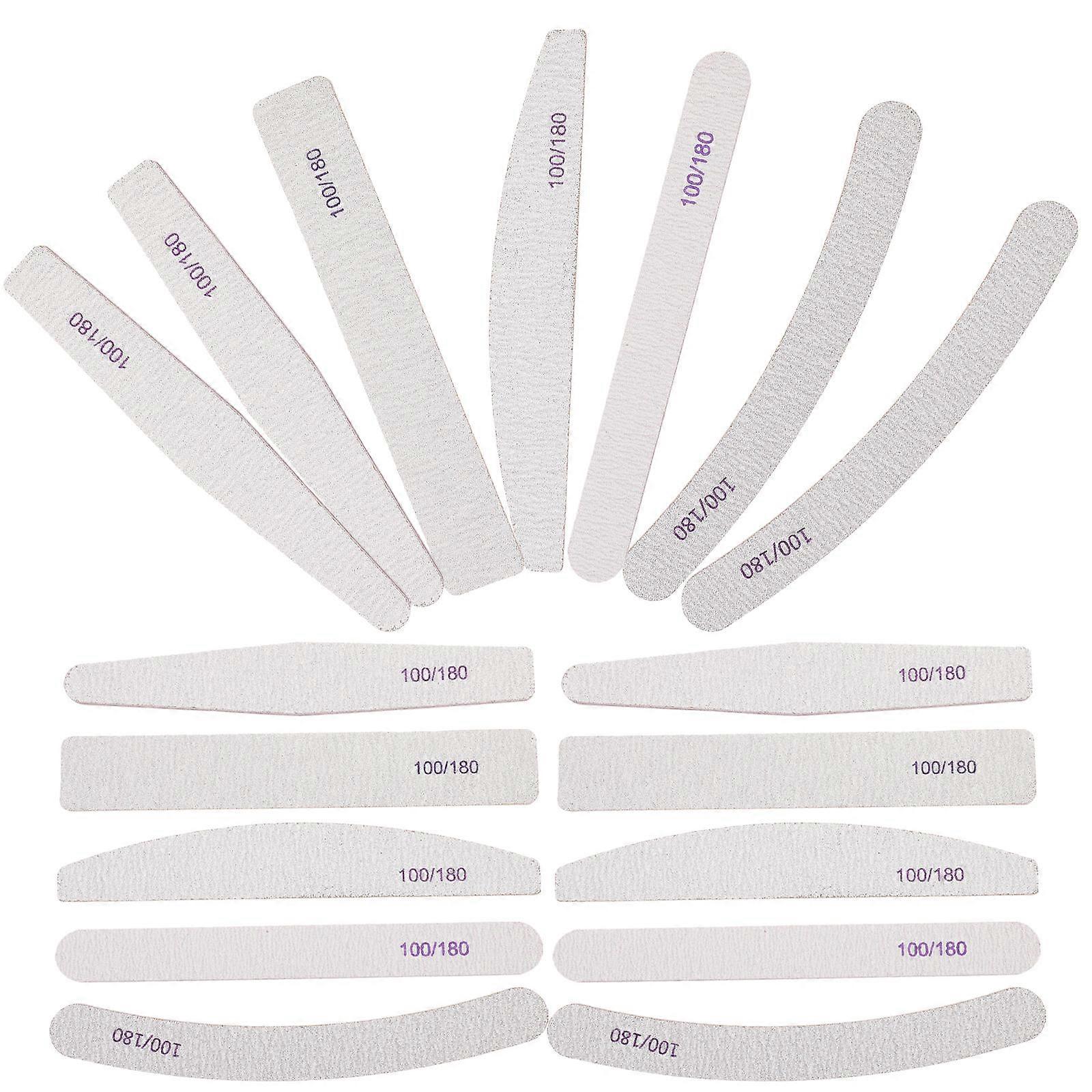 25Pcs Nail Care Polishing Tool Nail Buffer For DIY Nail Care Gel Nails Women And Men Size 17.8X2Cm White Color Essential Tool
