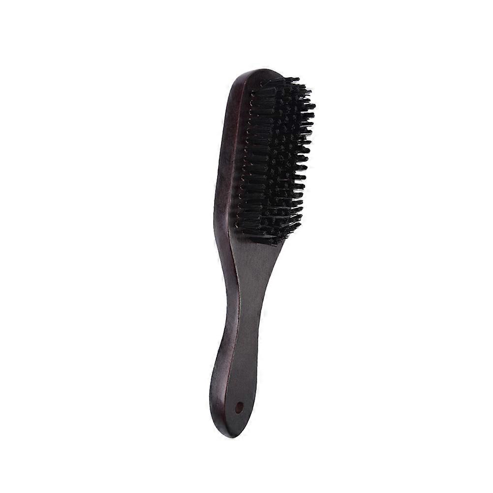 Nylon Beard Brush for Men Coffee Color Professional Styling Tool with Bristles Perfect for Travel and Gifts 1 pc