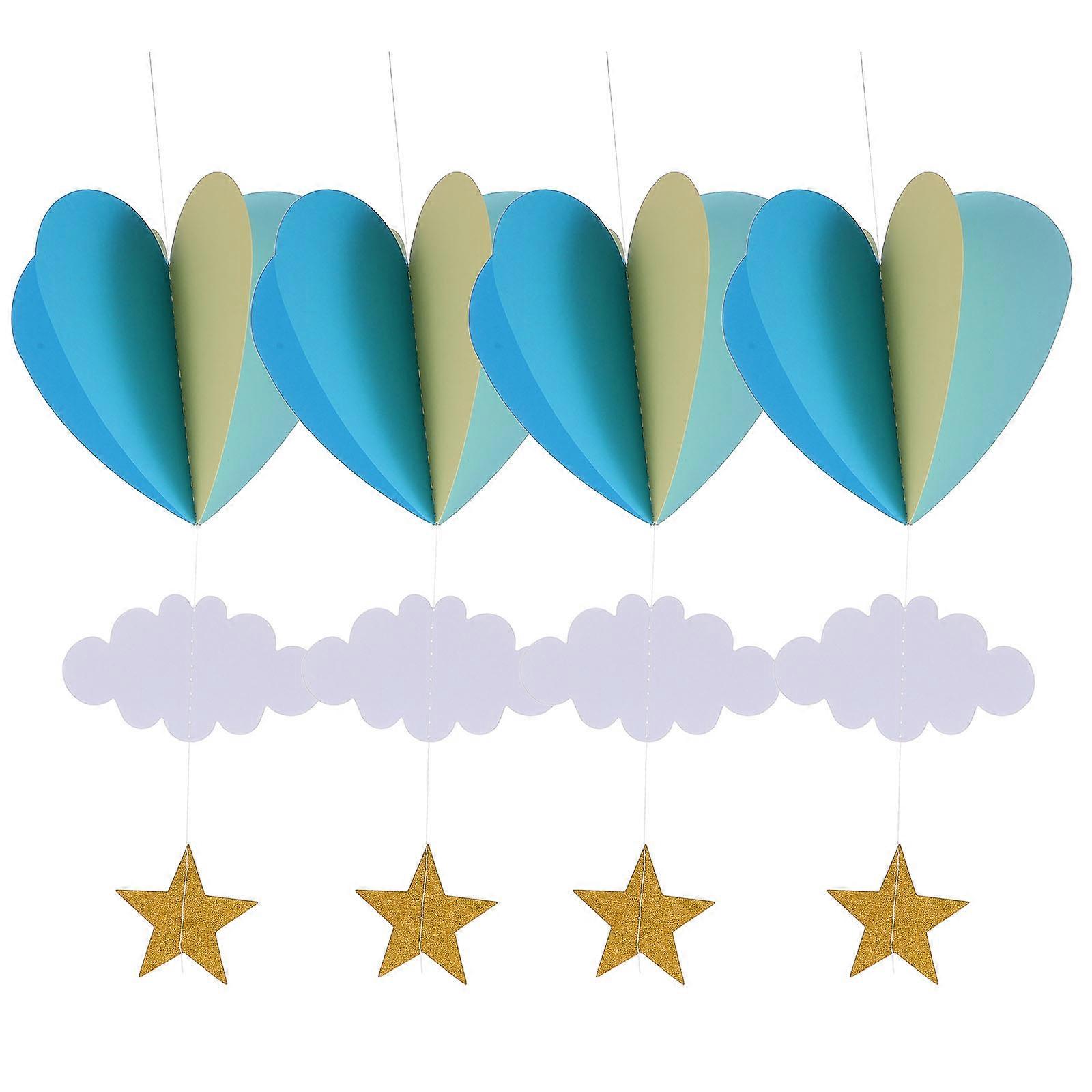 Party Pendant Ideal For Garden Decoration 6.5X6.5X5.5In Festive Style Durable Material 4Pcs