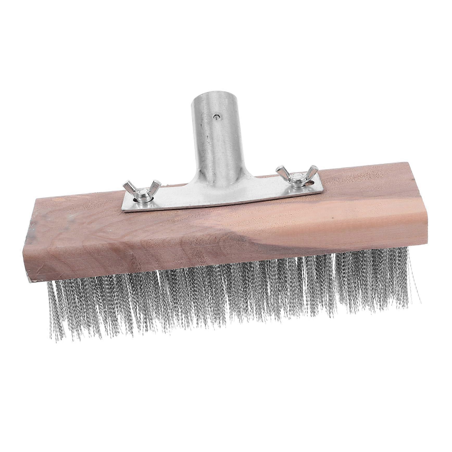 Wire Brush with Detachable Handle for Moss Removal, Floor Cleaning and Bathroom Scrubbing