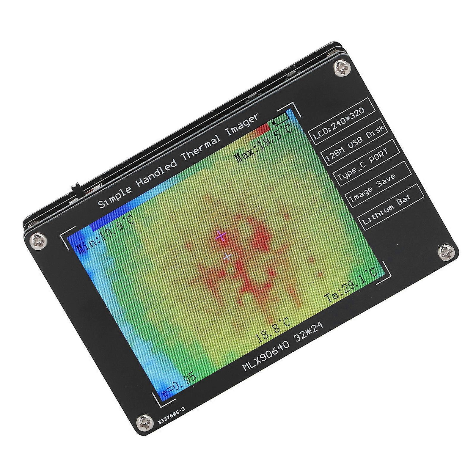 2.8in LCD Digital Thermal Imager with Battery Multifunctional Thermal Camera Temperature Detection Tool 