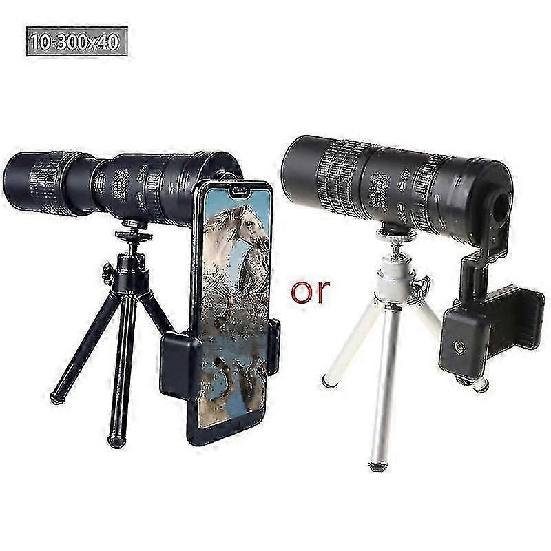 4K 10-300x40mm Monocular Telescope for Portable & High-Quality Viewing