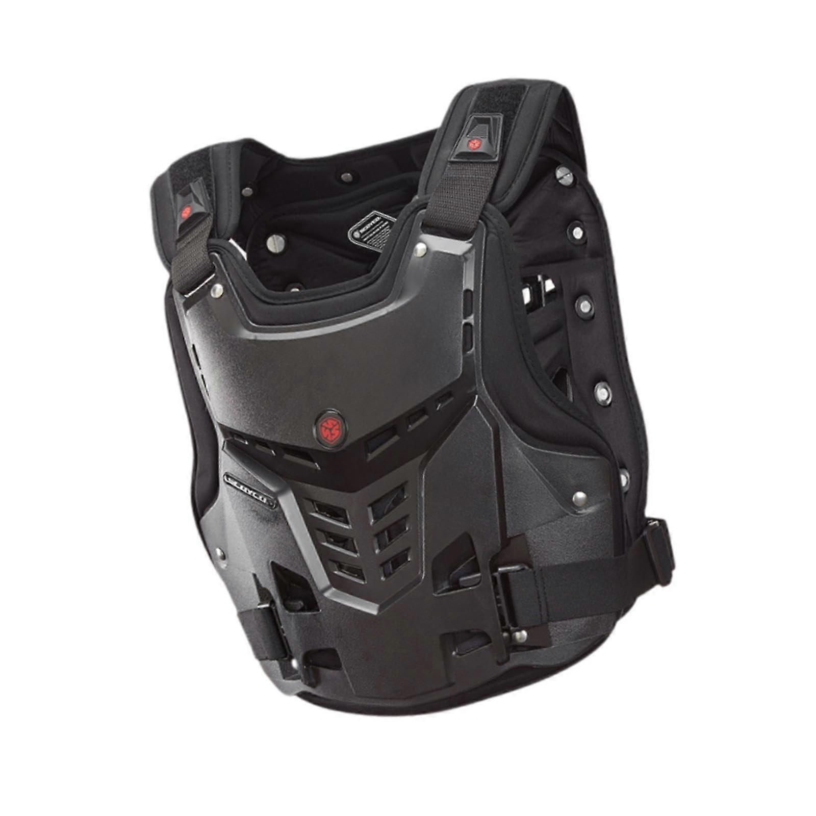 Men's motorcycle vest with  design, black, size XL