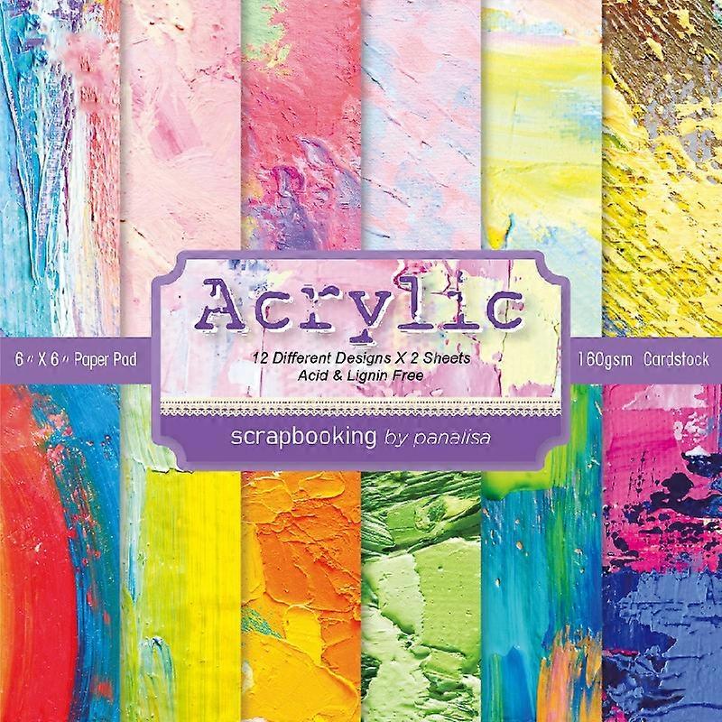 24sheets /Set 6 inch DIY Album Scrapbook Paper Handbook Material Paper Pigment Background Paper