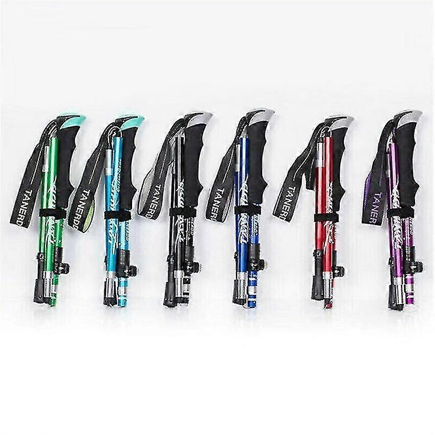 5-section Folding Trekking Poles with Antishock Feature