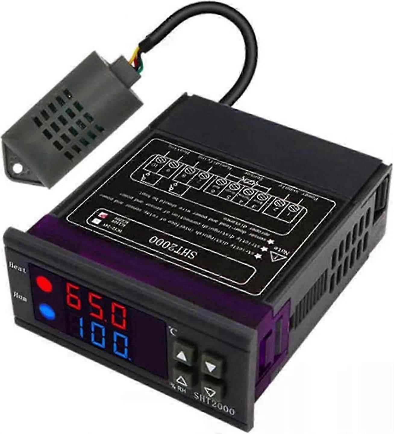 Temperature Controller 16 A, Used For Sht2000 Multi-purpose Digital Thermostat, With Temperature Sensor Probe, Celsius Display, Used For Heating/cooli