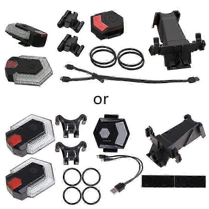 Bike Turn Signals Front and Rear Light with Smart Wireless Remote Control Bicycle Taillight for Cycling Warning Lamp