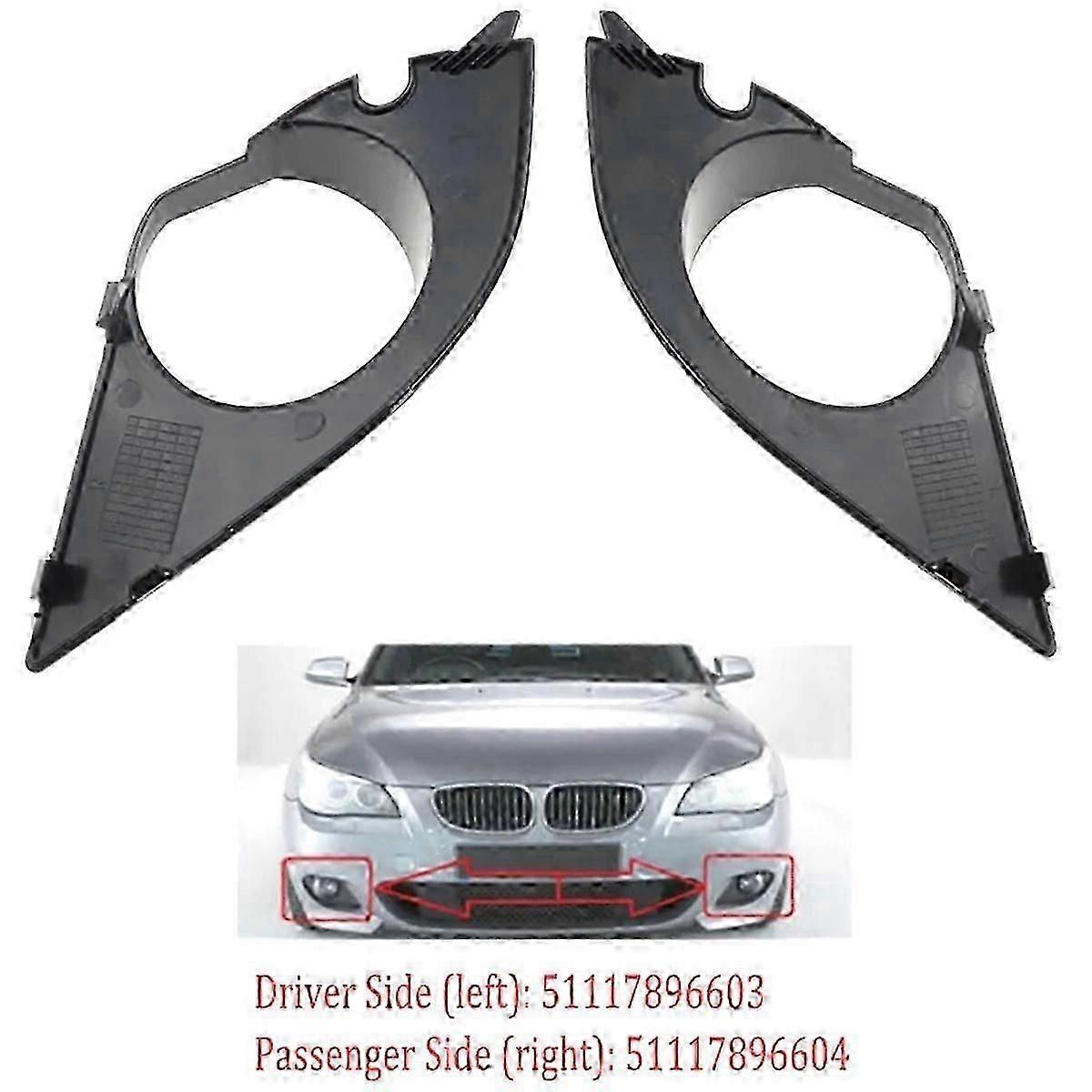 Fog Light Cover Frame Grille for BMW 5 Series E60 E61 M Package 2003-2010