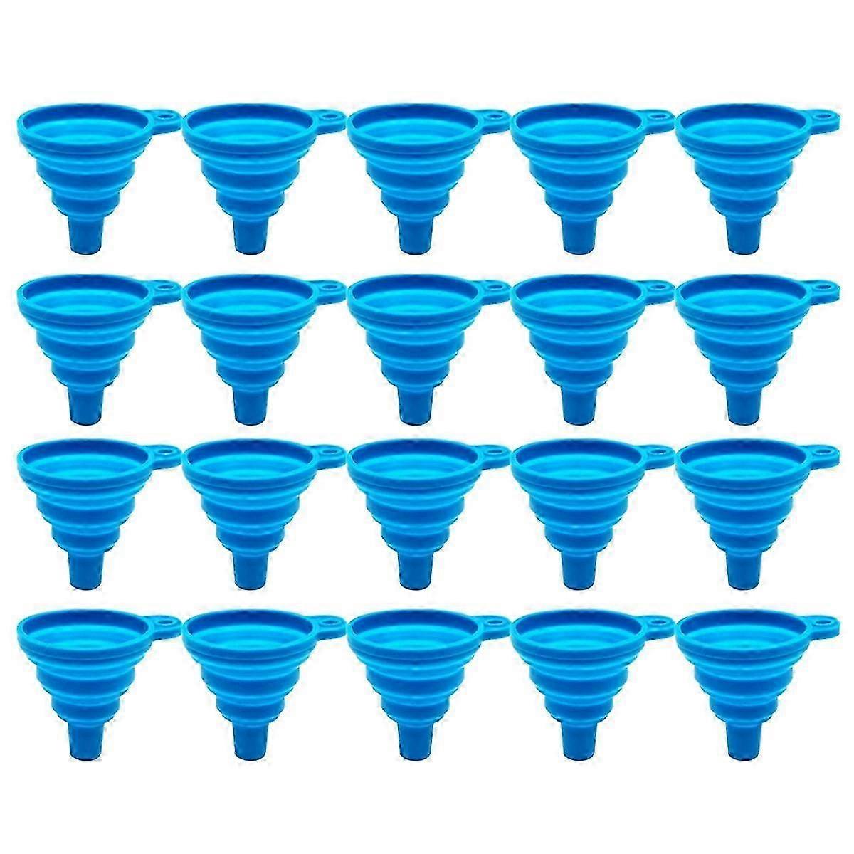Retractable Silicone Folding Funnel - Multi-Function Mini Funnel for Kitchen Use, Blue - Kitchen Tools
