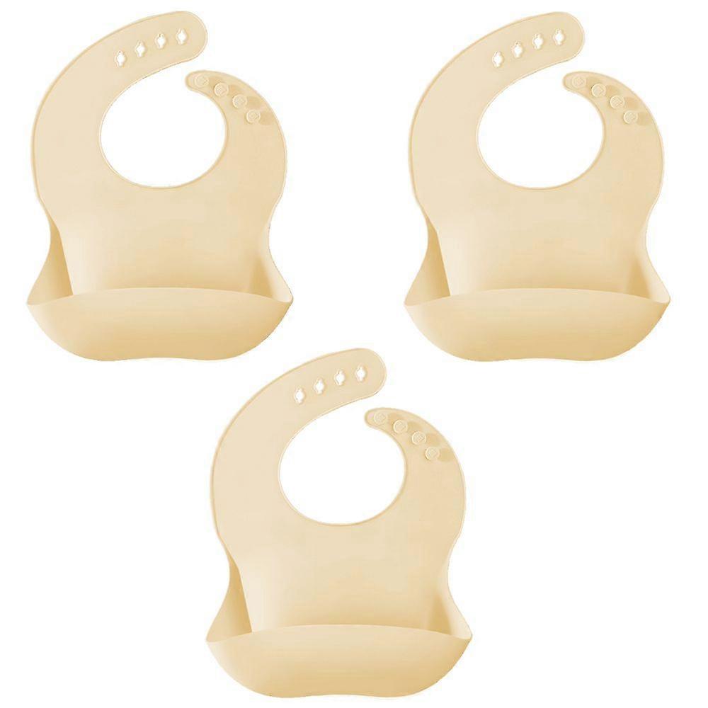 Silicone baby bibs: soft, waterproof, yellow
