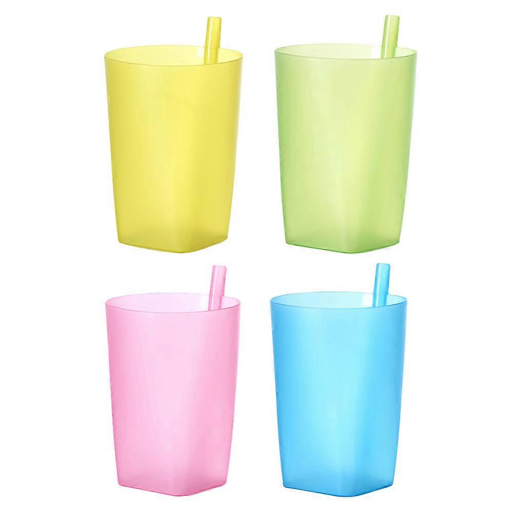 Leak Proof Toddler Cup Sippy Cups Kids Daily Use Assorted Color for Feeding 4Pcs