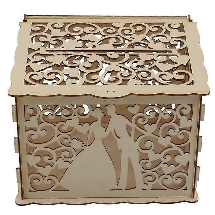 Hollow wooden box - JM - DIY - Customizable - Brown - Rectangular